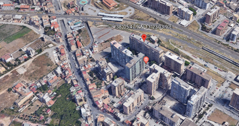 planimetria TRILOCALE ALL'ASTA IN VIA AZOLINO HAZON, PALERMO (PA) - 1