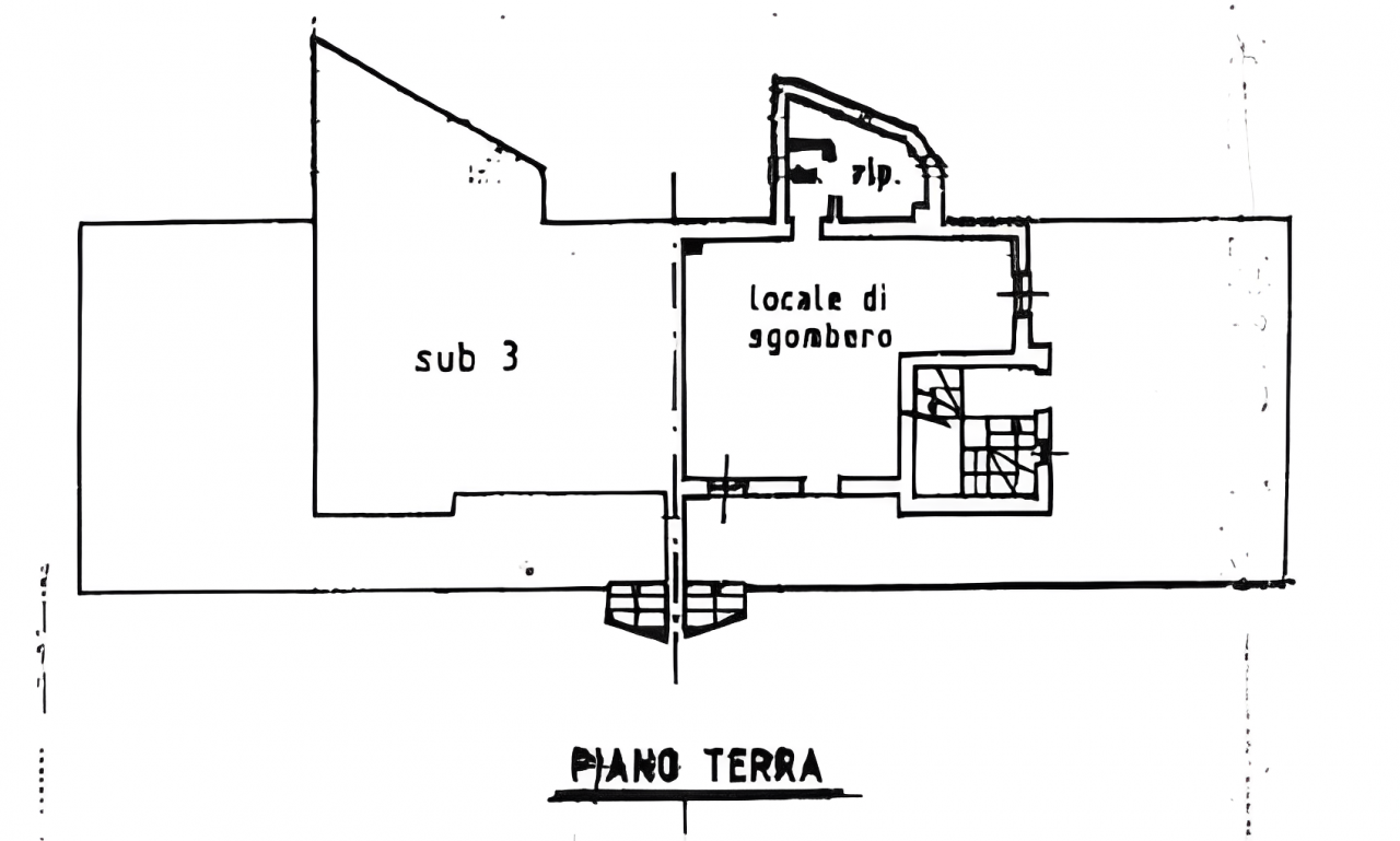 planimetria VILLA BIFAMILIARE CON GIARDINO IN VENDITA ALL'ASTA IN VIA CAVOUR, TORRE DE' BUSI (BG) - 1