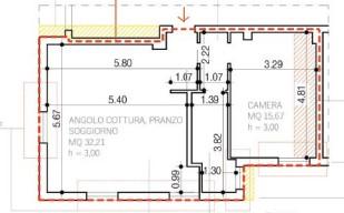 planimetria BILOCALE CON CANTINA E SOFFITTE ALL'ASTA IN SALITA XX SETTEMBRE, VERONA (VR) - 1