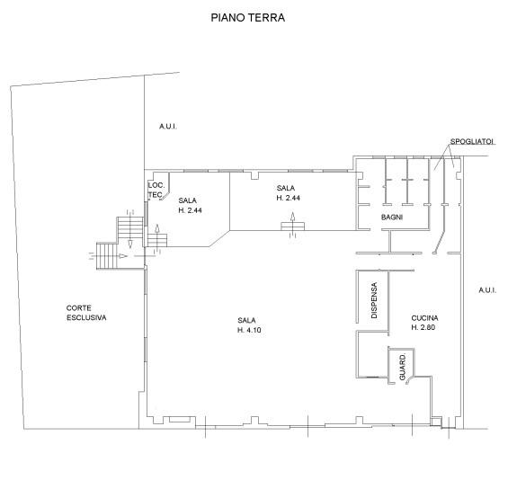 planimetria RISTORANTE ALL'ASTA IN VIA MARTORELLO, CASTENEDOLO (BS) - 1