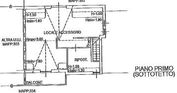 planimetria VILLA CON GARAGE ALL'ASTA IN VIA SALVO D'ACQUISTO, BUSCATE (MI) - 1