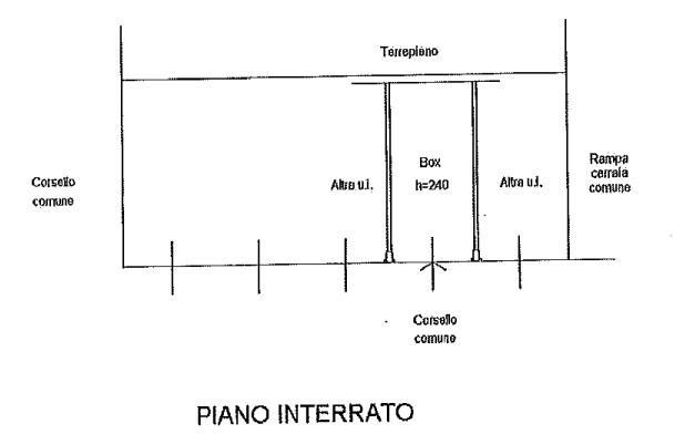 planimetria AUTORIMESSA ALL'ASTA IN VIA PIETRO MARONCELLI, ROBECCO SUL NAVIGLIO (MI) - 1