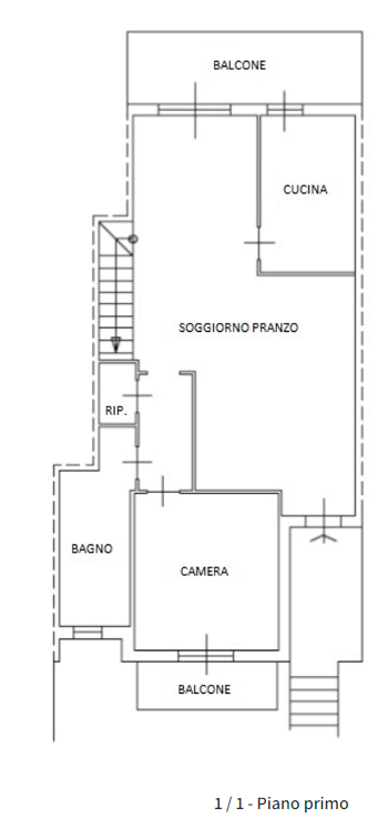 planimetria AMPIO BILOCALE IN CORSO DI COSTRUZIONE ALL'ASTA IN C.DA SAN MARTINO, COLONNELLA (TE) - 1