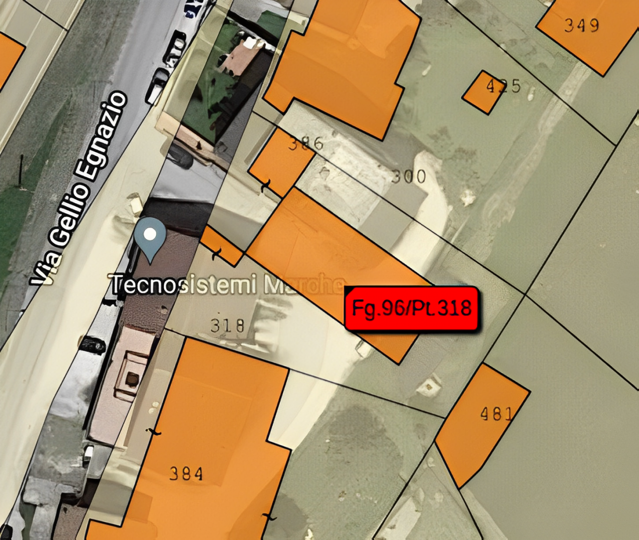 planimetria ALL'ASTA AMPIO APPARTAMENTO CON GARAGE E CANTINA IN VIA EGNAZIO, SASSOFERRATO (AN) - 1