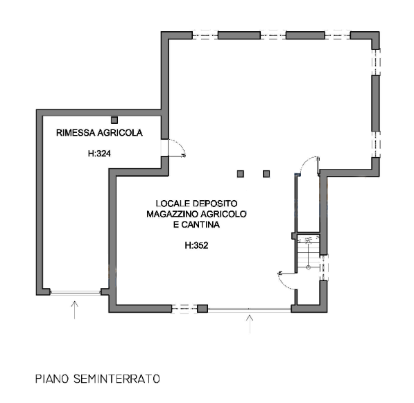 planimetria VILLETTA UNIFAMILIARE ALL'ASTA IN REGIONE MARIANO, SAN MARZANO OLIVETO (AT) - 1