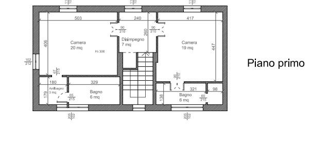 planimetria CASA SIGNORILE IN ASTA IN VIA S. DA VIGOLENO, CARPANETO PIACENTINO (PC) - 1