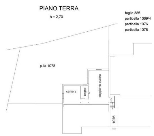 planimetria BILOCALE CON GARAGE ALL'ASTA IN VIA MARIA TERESA BENEDETTI, PERUGIA (PG) - 1