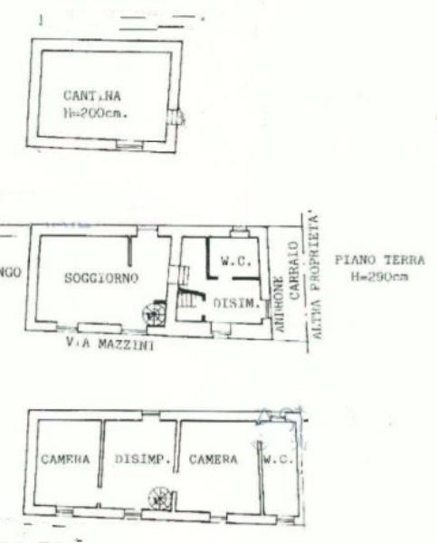 planimetria ABITAZIONE ALL'ASTA IN VIA GIUSEPPE MAZZINI, CASORZO (AT) - 1