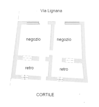 planimetria NEGOZIO ALL'ASTA IN VIA GIACOMO LIGNANA, TRONZANO VERCELLESE (VC) - 1