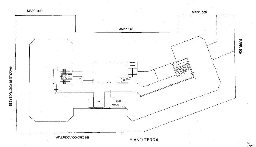 planimetria NEGOZIO CON ACCESSORI ALL'ASTA IN VIA LUDOVICO GROSSI, MANTOVA (MN) - 1