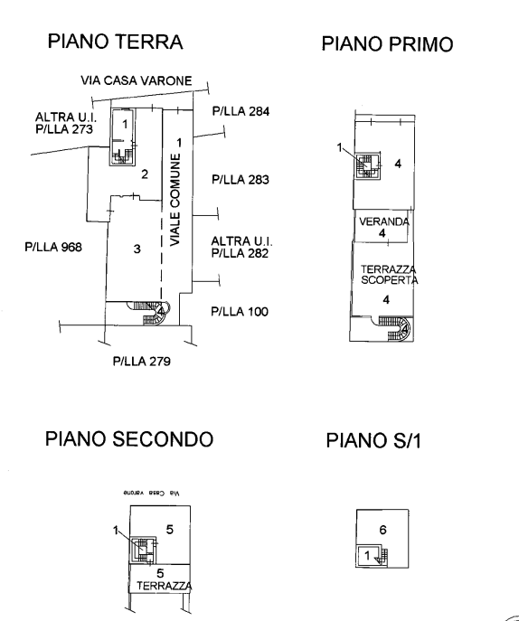 planimetria APPARTAMENTI CON ACCESSORI ALL'ASTA IN VIA CASA VARONE, S. ANTONIO ABATE (NA) - 1