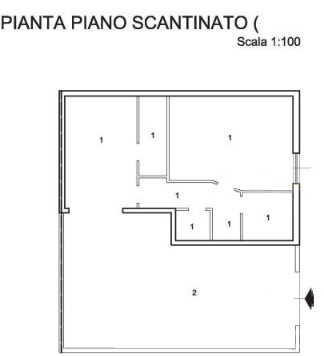 planimetria GARAGE ALL'ASTA IN VIA VERGINE MARIA, IGLESIAS (SU) - 1