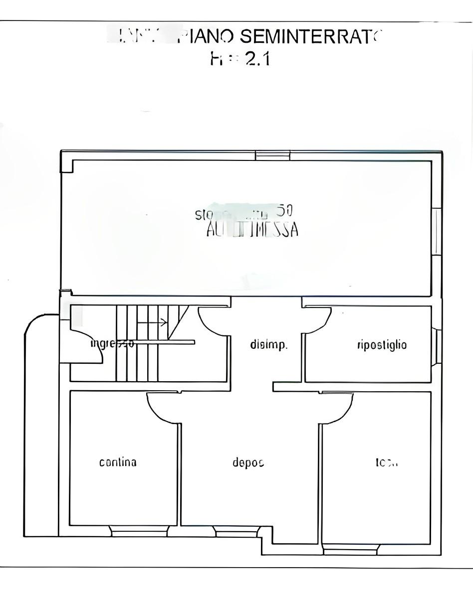 planimetria PALAZZINA MONOFAMILIARE ALL'ASTA IN VIA BOUDARD GIAMBATTISTA, PARMA (PR) - 1