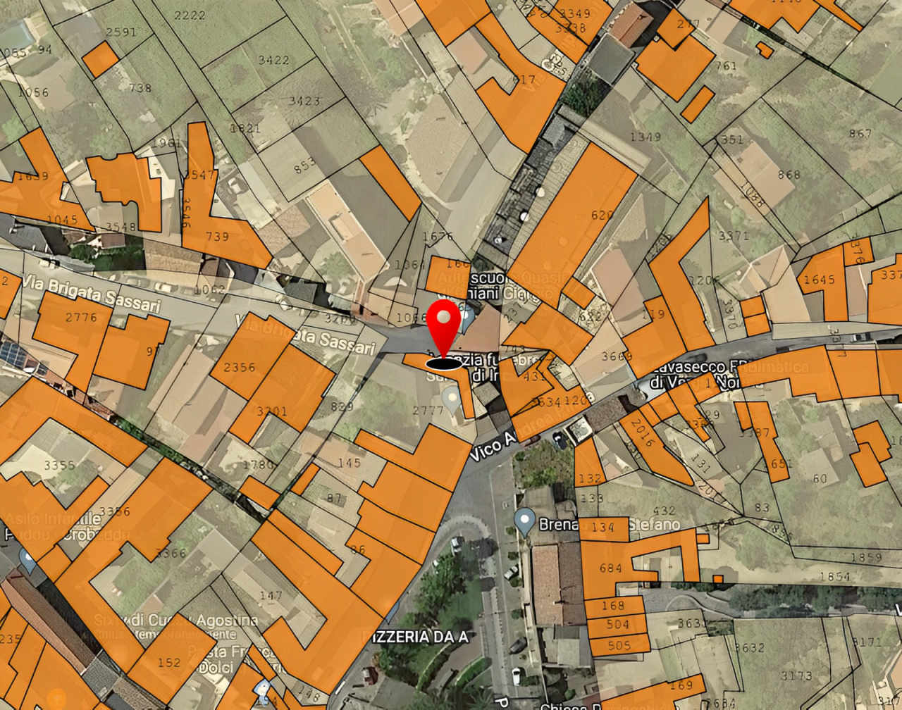 planimetria APPARTAMENTO SU TRE LIVELLI ALL'ASTA IN VIA CAMPOSANTO, SANTADI (CI) - 1