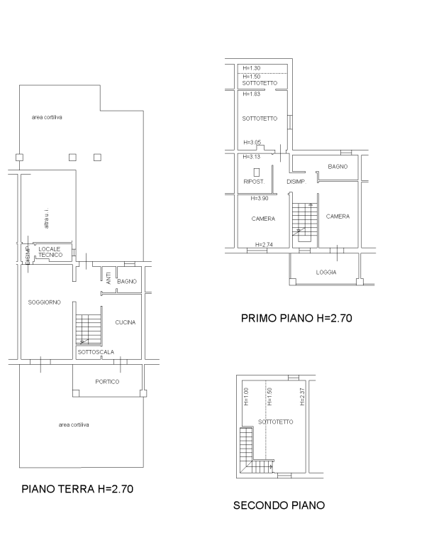 planimetria ABITAZIONE CON ACCESSORI ALL'ASTA IN VIA S. ANTONIO, BAGNOLO IN PIANO (RE) - 1