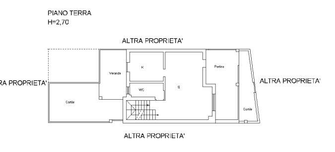 planimetria CASA A SCHIERA CON BOX ALL'ASTA IN VIA PIETRO ARETINO, PORTO TORRES (SS) - 1