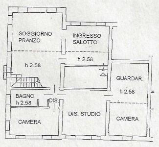 planimetria APPARTAMENTO IN VILLA ACCESSORIATO ALL'ASTA IN VIA SANTE CASANOVA, PAESE (TV) - 1