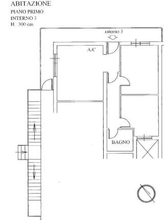 planimetria TRILOCALE ALL'ASTA IN VIA PLACANICA, ROMA (RM) - 1