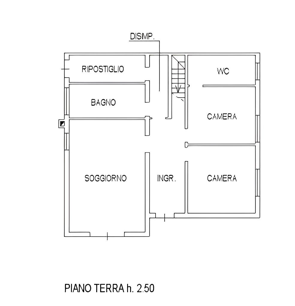 planimetria TRILOCALE ALL'ASTA IN VIA VETREGO, MIRANO (VE) - 1