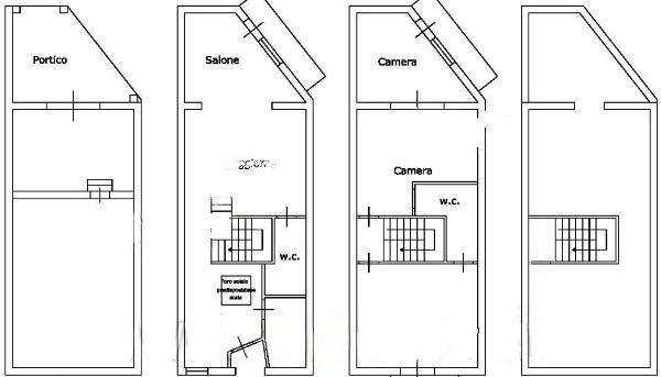 planimetria CASA SU TRE PIANI ALL'ASTA IN VIA MICHELANGELO BUONARROTI, ALTAVILLA MILICIA (PA) - 1