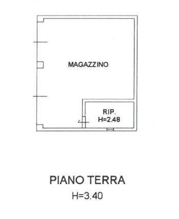planimetria TRILOCALE CON MAGAZZINO ALL'ASTA IN VIA BELFIORE, CASALE DI SCODOSIA (PD) - 1