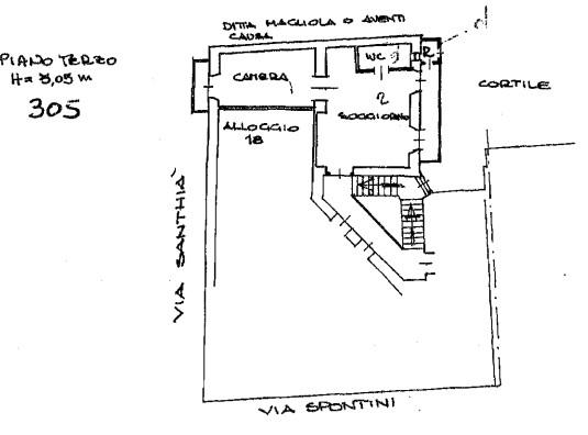 planimetria BILOCALE CON CANTINA ALL'ASTA IN VIA SANTHIA', TORINO (TO) - 1
