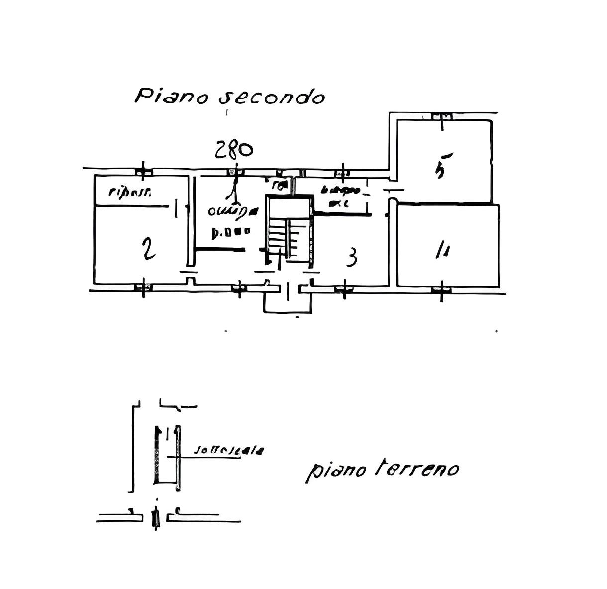 planimetria QUADRILOCALE ALL'ASTA CON RIPOSTIGLIO IN VIA MAMMIANESE, PESCIA (PT) - 1