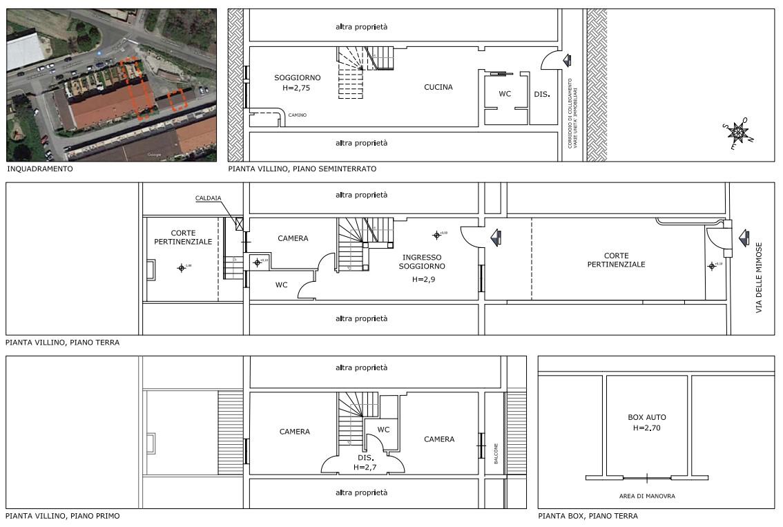 planimetria VILLA ALL'ASTA CON GARAGE IN VIA DELLE MIMOSE, FONTE NUOVA (RM) - 1