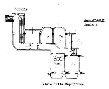 planimetria AMPIO APPARTAMENTO CON CANTINA ALL'ASTA IN VIALE DELLA REPUBBLICA, VALENZA (AL) - 1