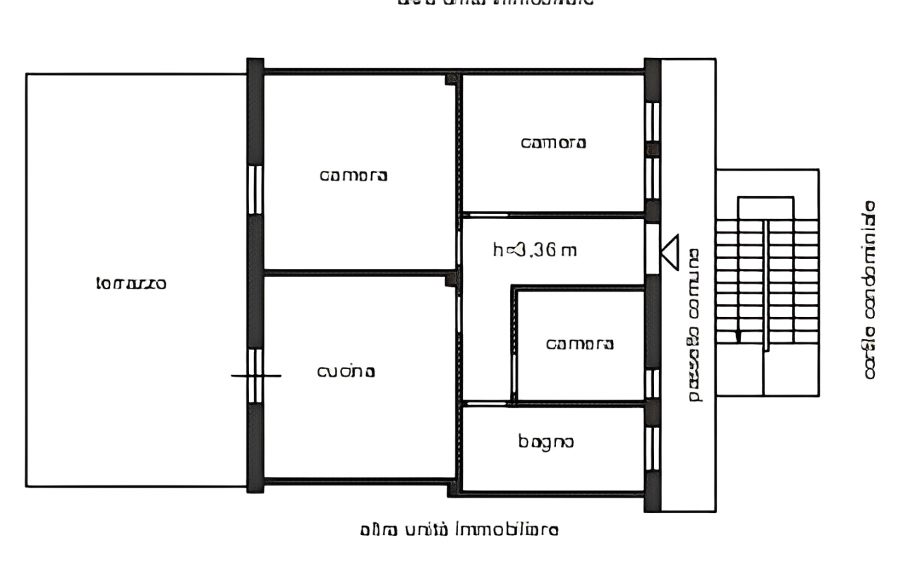 planimetria QUADRILOCALE ALL'ASTA IN VIA GIUSTINIANO, NAPOLI (NA) - 1