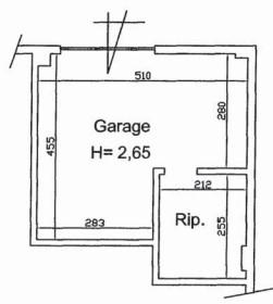 planimetria GARAGE ALL'ASTA IN VIA FILIPPO MARIA DE SIMONE, ACRI (CS) - 1