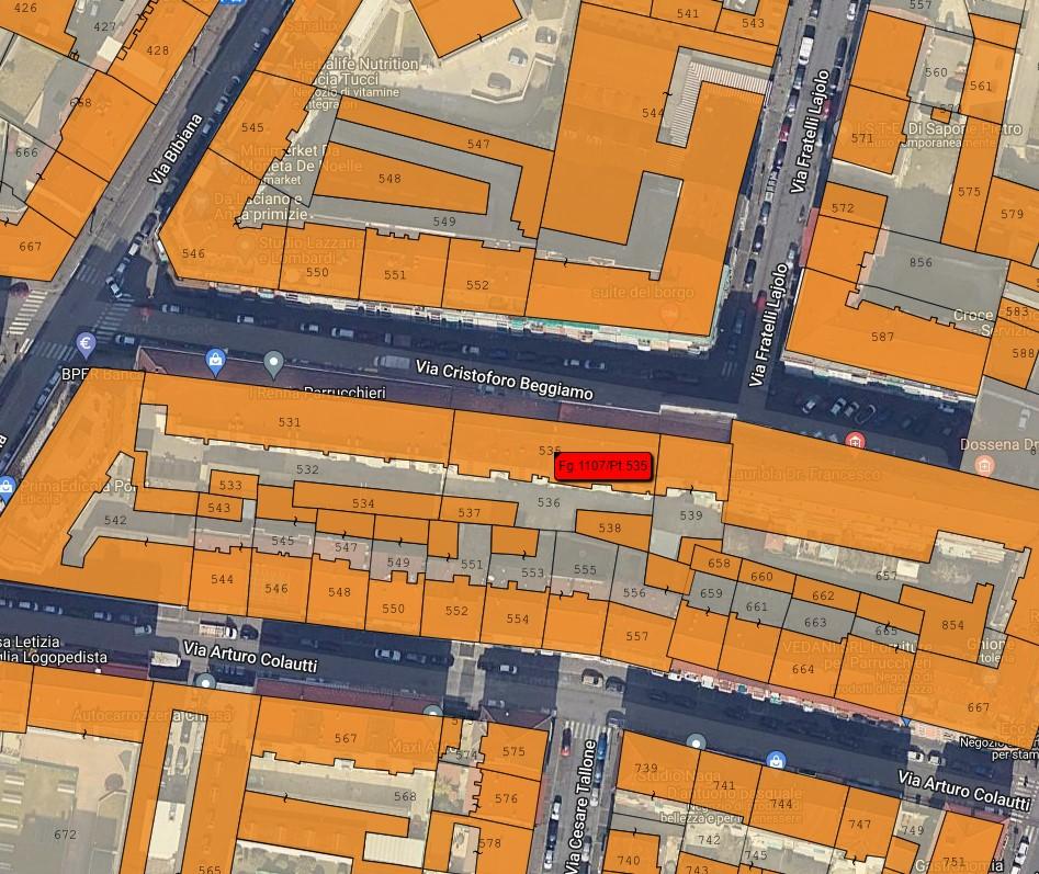 planimetria BILOCALE ALL'ASTA CON CANTINA IN VIA CRISTOFORO BEGGIAMO, TORINO (TO) - 1