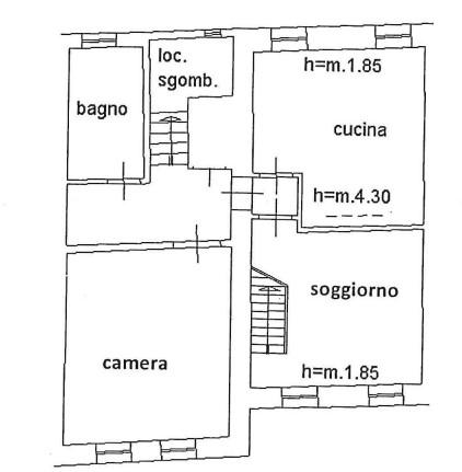 planimetria BILOCALE CON TERRAZZA ALL'ASTA IN VIALE PEDAVENA, FELTRE (BL) - 1