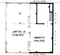 planimetria DEPOSITO ARTIGIANALE ALL'ASTA IN VIA ROMA, ORNAGO (MB) - 1