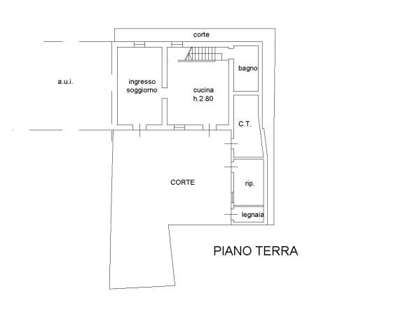 planimetria TRILOCALE CON GIARDINO ALL'ASTA IN VIA CAMPANARI SUD, VILLA BARTOLOMEA (VR) - 1