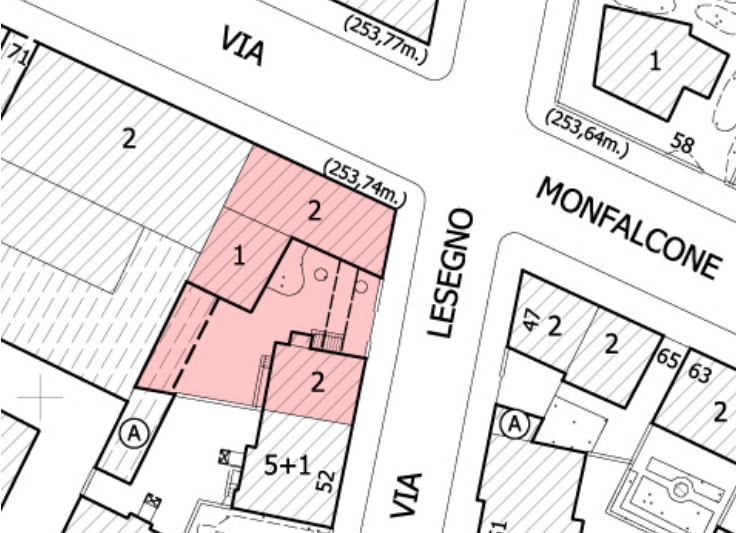 planimetria MAGAZZINO E DEPOSITO ALL'ASTA IN VIA LESEGNO E VIA MONTEFALCONE, TORINO (TO) - 1