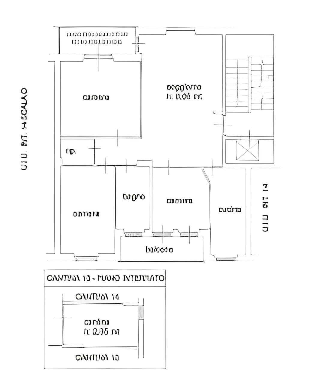 planimetria AMPIO APPARTAMENTO CON CANTINA ALL'ASTA IN VIA CASSIOLI, ROMA (RM) - 1