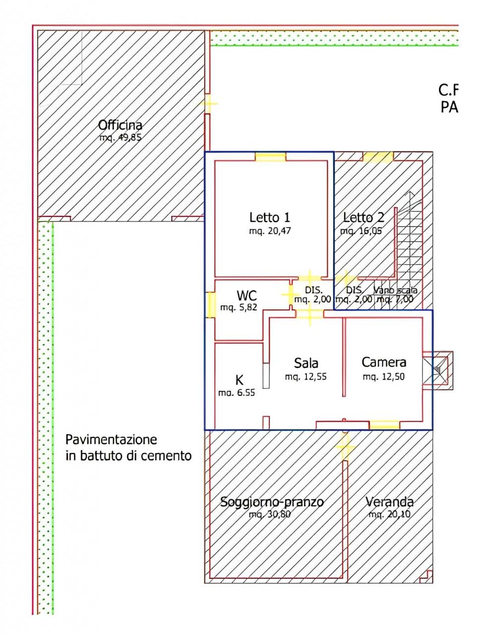 planimetria VILLA ALL'ASTA IN CONTRADA COROCCO, TORCHIAROLO (BR) - 1