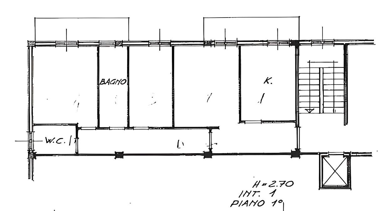 planimetria TRILOCALE ALL'ASTA CON TERRAZZI E GARAGE IN VIA GRAZIA DELEDDA, PERUGIA (PG) - 1