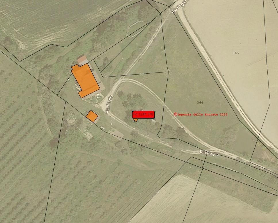 planimetria COMPLESSO ALL'ASTA CON TERRENO IN VIA PEGLIO, SANT'IPPOLITO (PU) - 1