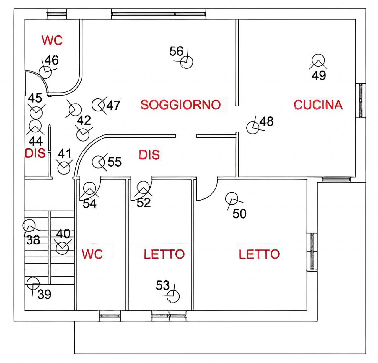 planimetria TRILOCALE CON BALCONE ALL'ASTA IN VIA PRATO DELLA CORTE, POLLA (SA) - 1