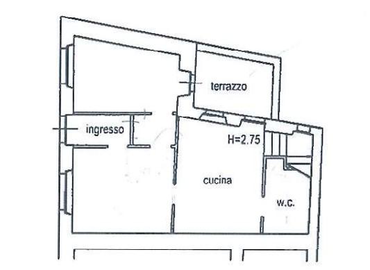 planimetria APPARTAMENTO SU DUE PIANI ALL'ASTA IN VIA SAN GIOVANNI, BELFORTE DEL CHIENTI (MC) - 1