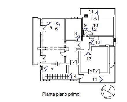 planimetria VILLA IN VENDITA ALL'ASTA IN VIA SAN VITO DI SOTTO, CALZAIOLO (FI) - 1