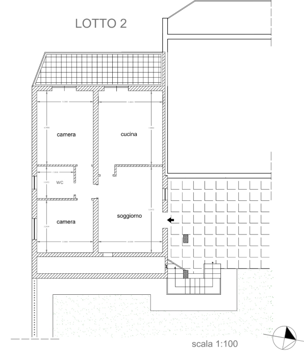 planimetria TRILOCALE CON BALCONE ALL'ASTA IN VIA LICOLA MARE, GIUGLIANO IN CAPANIA (NA) - 1
