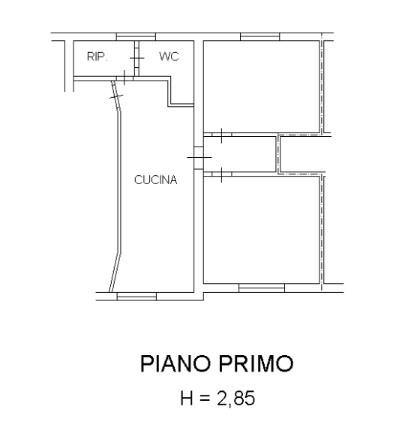 planimetria TRILOCALE ALL'ASTA IN VIA CIMA DI COLLE, MONTEGRANARO (FM) - 1