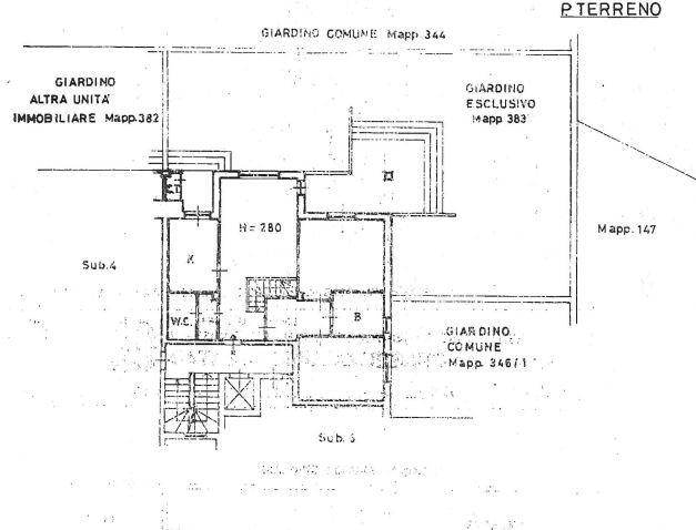 planimetria IN VENDITA ALL'ASTA APPARTAMENTO CON GIARDINO IN PIAZZA GIOVANNI FALCONE, OPERA (MI) - 1