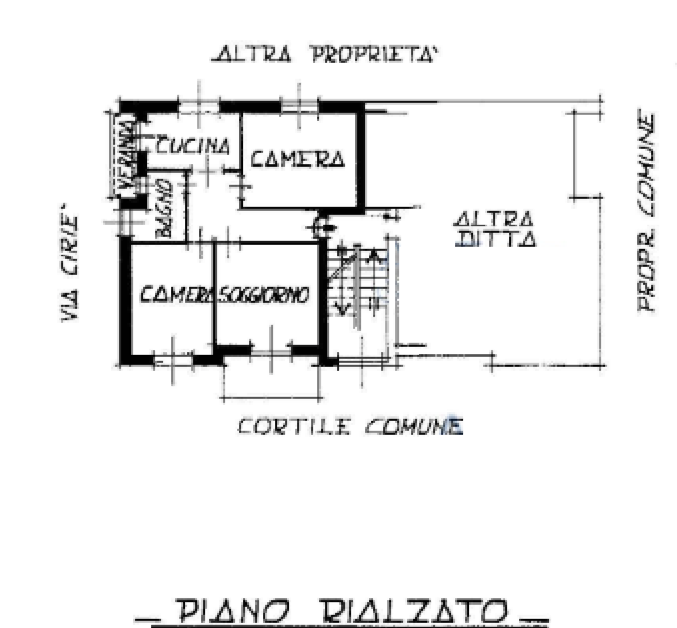 planimetria TRILOCALE CON GARAGE ALL'ASTA IN VIA CIRIE', VOLPIANO (TO) - 1