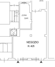 planimetria NEGOZIO E LABORATORIO ALL'ASTA IN VIA MONGINEVRO, TORINO (TO) - 1
