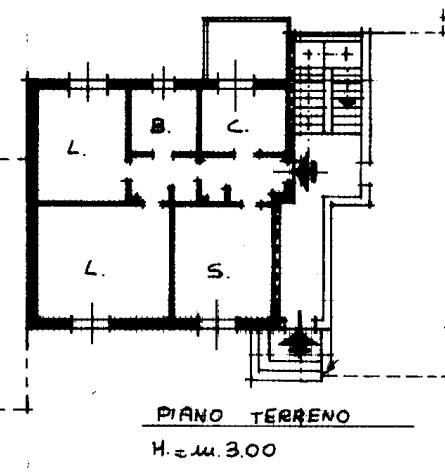 planimetria TRILOCALE CON BALCONE ALL'ASTA IN VIA CADEA, LAMBRUGO (CO) - 1