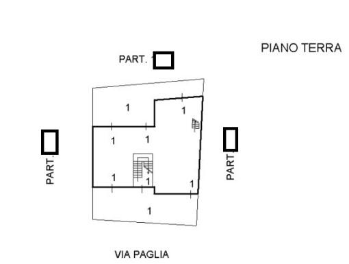planimetria EDIFICIO DA ULTIMARE SU DUE PIANI ALL'ASTA IN VIA PAGLIA, CASTEL DI IUDICA (CT) - 1
